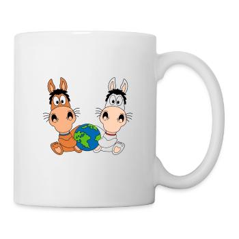 PFERDE - PONYS - ERDE - WELT - PLANET - TIERE - Tasse - Weiß - Rechts