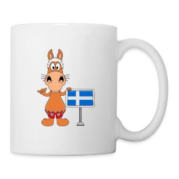 SHETLANDPONY - SHETLANDINSELN - SHETLAND - PFERD - Tasse - Weiß - Rechts