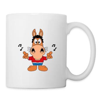 PFERD - PONY - MUSIK - TIER - TIERISCH - KINDER - Tasse - Weiß - Rechts