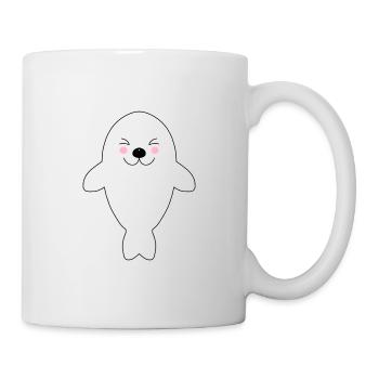 SEEHUND - HEULER - ROBBE - MEER - TIER - BABY - Tasse - Weiß - Rechts