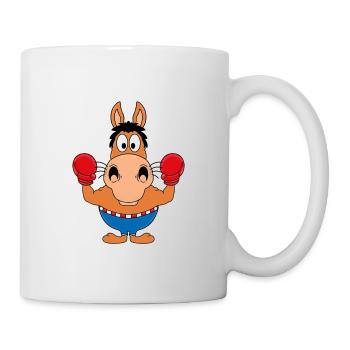 BOXER - PFERD - PONY - BOXEN - TIERISCH - SPORT - Tasse - Weiß - Rechts