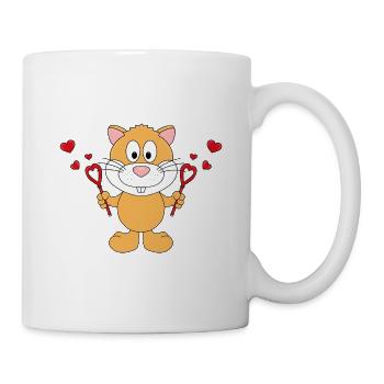 HAMSTER - SEIFENBLASEN - HERZEN - LIEBE - VERLIEBT - Tasse - Weiß - Rechts
