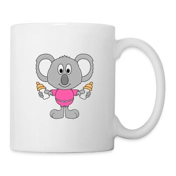 KOALA - BABY - NACHWUCHS - FLÄSCHCHEN - TIERISCH - Tasse - Weiß - Rechts