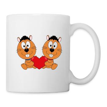 BIBER - OTTER - TIERISCH - VERLIEBT - LIEBE - LOVE - Tasse - Weiß - Rechts