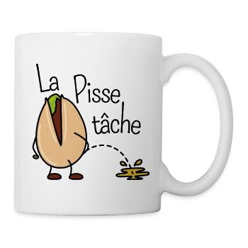 La pisse tâche pistache - Mug blanc - blanc - Droite