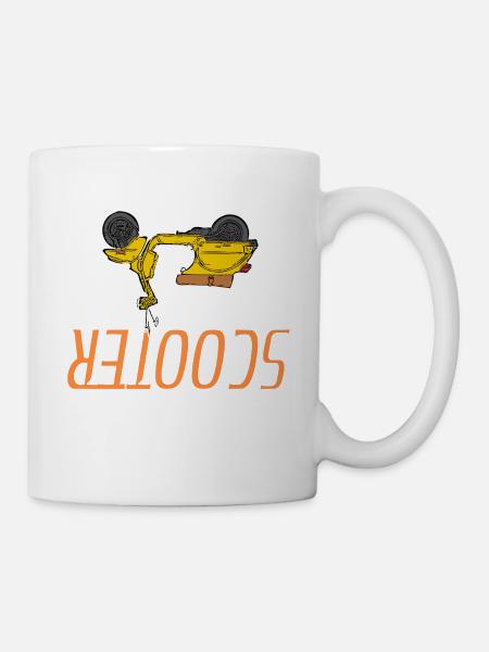Is My Scooter Ok? Funny Scooter Rider T-Shirt - Tasse - Weiß