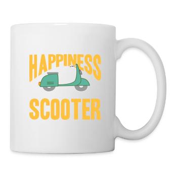 Money Can't Buy Happiness It Can Buy A Scooter - Tasse - Weiß - Rechts