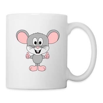 MAUS - SUPER - GUT - TIERISCH - LIKE - LIKEN - Tasse - Weiß - Rechts