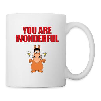 PFERD - PONY - WUNDERKERZEN - YOU ARE WONDERFUL - Tasse - Weiß - Rechts