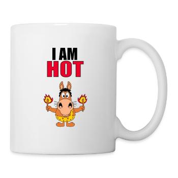 PFERD - PONY - FEUER - I AM HOT - TIERISCH - Tasse - Weiß - Rechts