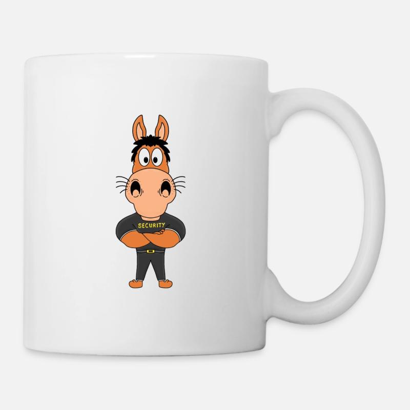 PFERD - PONY - SECURITY - BODYGUARD - TÜRSTEHER - Tasse - Weiß