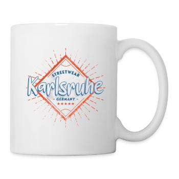 Karlsruhe Deutschland Stadt Skyline Heimat Liebe - Tasse - Weiß - Rechts