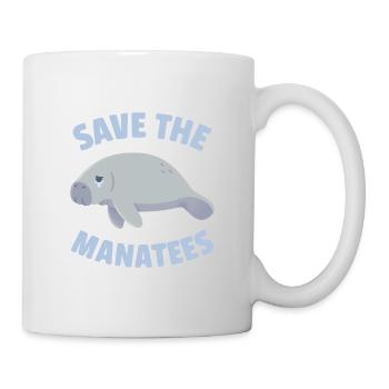 Les lamantins qui pleurent sauvent les lamantins - Mug blanc - blanc - Droite