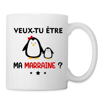 Veux-tu être ma marraine ? Annonce grossesse - Mug blanc - blanc - Droite