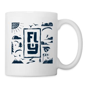 FLY Outdoor Adventure Parapente Vintage - Mug blanc - blanc - Droite