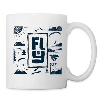 FLY Outdoor Adventure Paragliding Vintage - Mug - white - Right