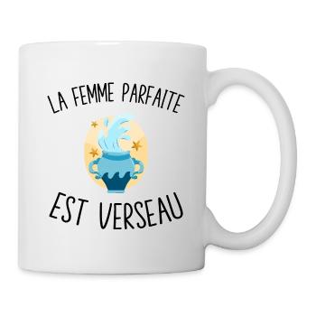 La femme parfaite est Verseau - Mug blanc - blanc - Droite