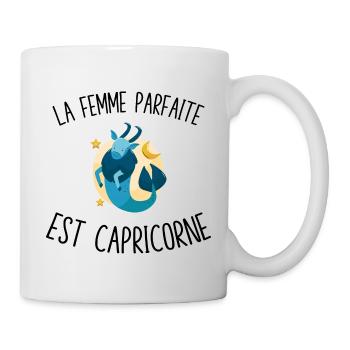 La femme parfaite est Capricorne - Mug blanc - blanc - Droite