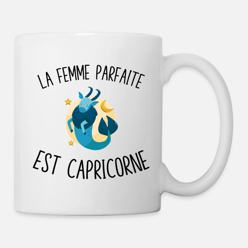 La femme parfaite est Capricorne - Mug blanc - blanc