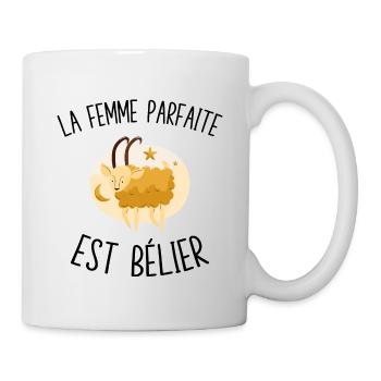La femme parfaite est Bélier - Mug blanc - blanc - Droite