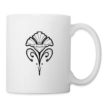 Fatline Blumendesign - Tasse - Weiß - Rechts