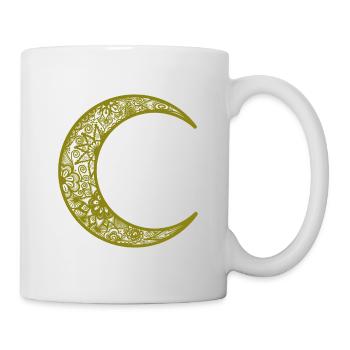 Tatouage au henné vert Croissant de lune - Mug blanc - blanc - Droite