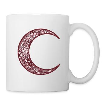 Tatouage au Henné Rouge Croissant de Lune - Mug blanc - blanc - Droite