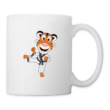 KARATE - TIGER - JUDO - KAMPFSPORT - SPORT - TIER - Tasse - Weiß - Rechts