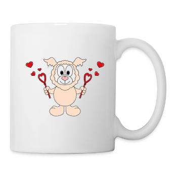 SEIFENBLASEN - LIEBE - LAMA - ALPAKA - HERZEN - Tasse - Weiß - Rechts