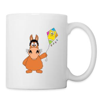 DRACHEN - PONY - PFERD - DRACHENSTEIGEN - KITE - Tasse - Weiß - Rechts
