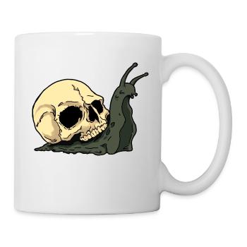 Snull - Snail with Skull - Schnecke mit Totenkopf - Tasse - Weiß - Rechts