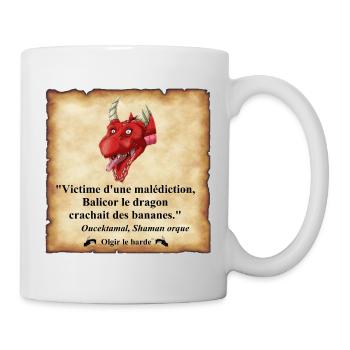 dragon banane - Mug blanc - blanc - Droite