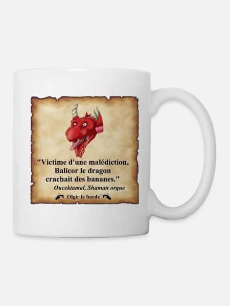 dragon banane - Mug blanc - blanc