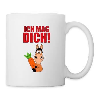 ICH MAG DICH! - MÖHRE - PFERD - PONY - LIEBE - Tasse - Weiß - Rechts