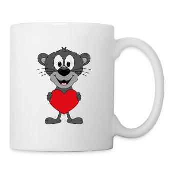 PANTHER - HERZ - LIEBE - TIERISCH - VERLIEBT - Tasse - Weiß - Rechts