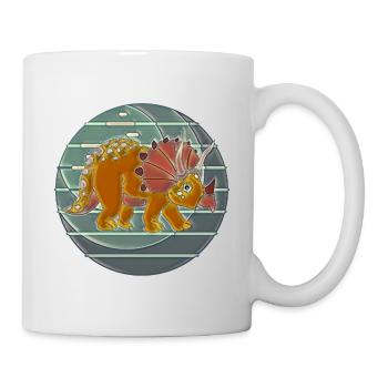 triceratops dinosaurier - Tasse - Weiß - Rechts