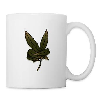Jasager! Cannabis-Blatt - Tasse - Weiß - Rechts