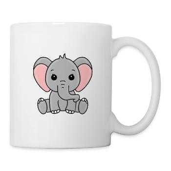 ELEFANT - TIER - KIND - BABY - NIEDLICH - TIERISCH - Tasse - Weiß - Rechts