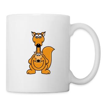 KÄNGURUS - BABY - MAMA - KIND - KÄNGURU - TIERE - Tasse - Weiß - Rechts