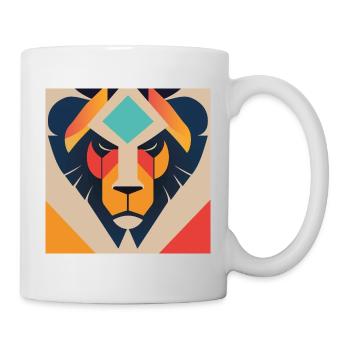 lion colorful - Tasse - Weiß - Rechts