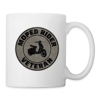 Roller Fahrer Scootering Motorrad Moped Bike - Tasse - Weiß - Rechts