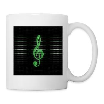 Clef de sol digitale - Mug blanc - blanc - Droite