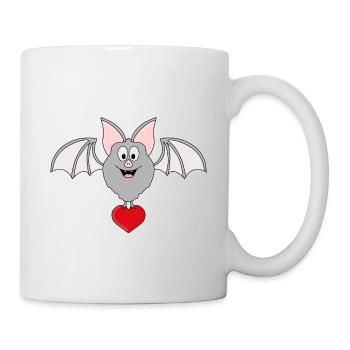 FLEDERMAUS - TIER - LIEBE - LOVE - HERZ - VERLIEBT - Tasse - Weiß - Rechts