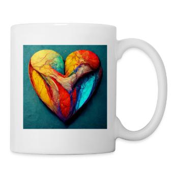 Herz Love Abstract Collection 11 - Tasse - Weiß - Rechts