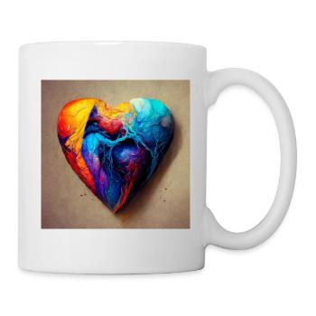 Herz Love Abstract Collection 10 - Tasse - Weiß - Rechts