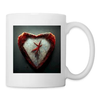 Herz Love Abstract Collection 12 - Tasse - Weiß - Rechts