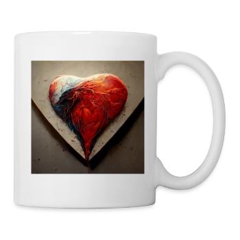 Herz Love Abstract Collection 14 - Tasse - Weiß - Rechts
