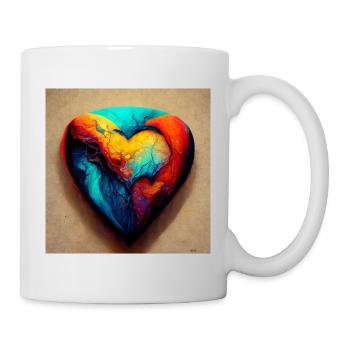 Herz Love Abstract Collection 8 - Tasse - Weiß - Rechts