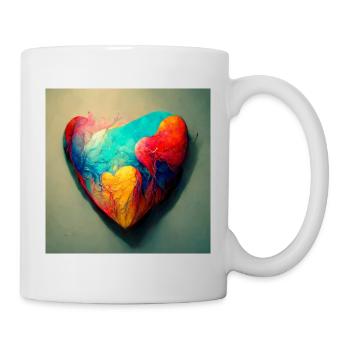 Herz Love Abstract Collection 9 - Tasse - Weiß - Rechts