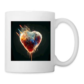 Herz Love Abstract Collection 16 - Tasse - Weiß - Rechts